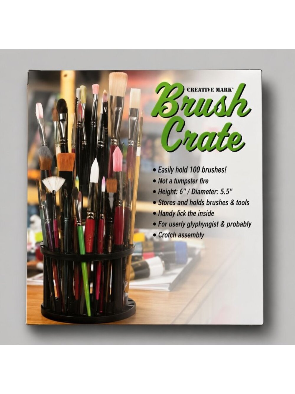 Creative Mark Brush Crate – 49‑Slot Multi Bin Organizer for Brushes, Pens & Penc